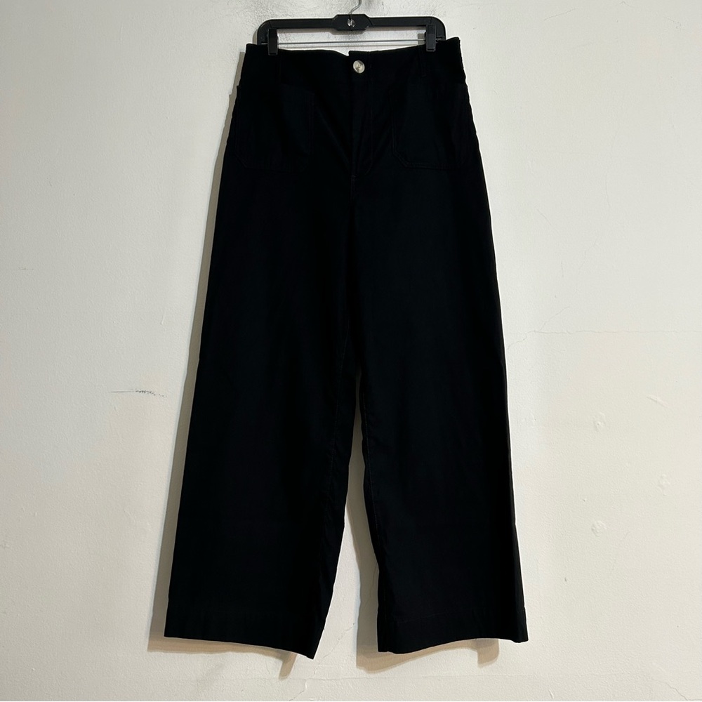 Anthropologie Maeve The Colette High Rise Wide Leg Full Length Pants Black 31T
